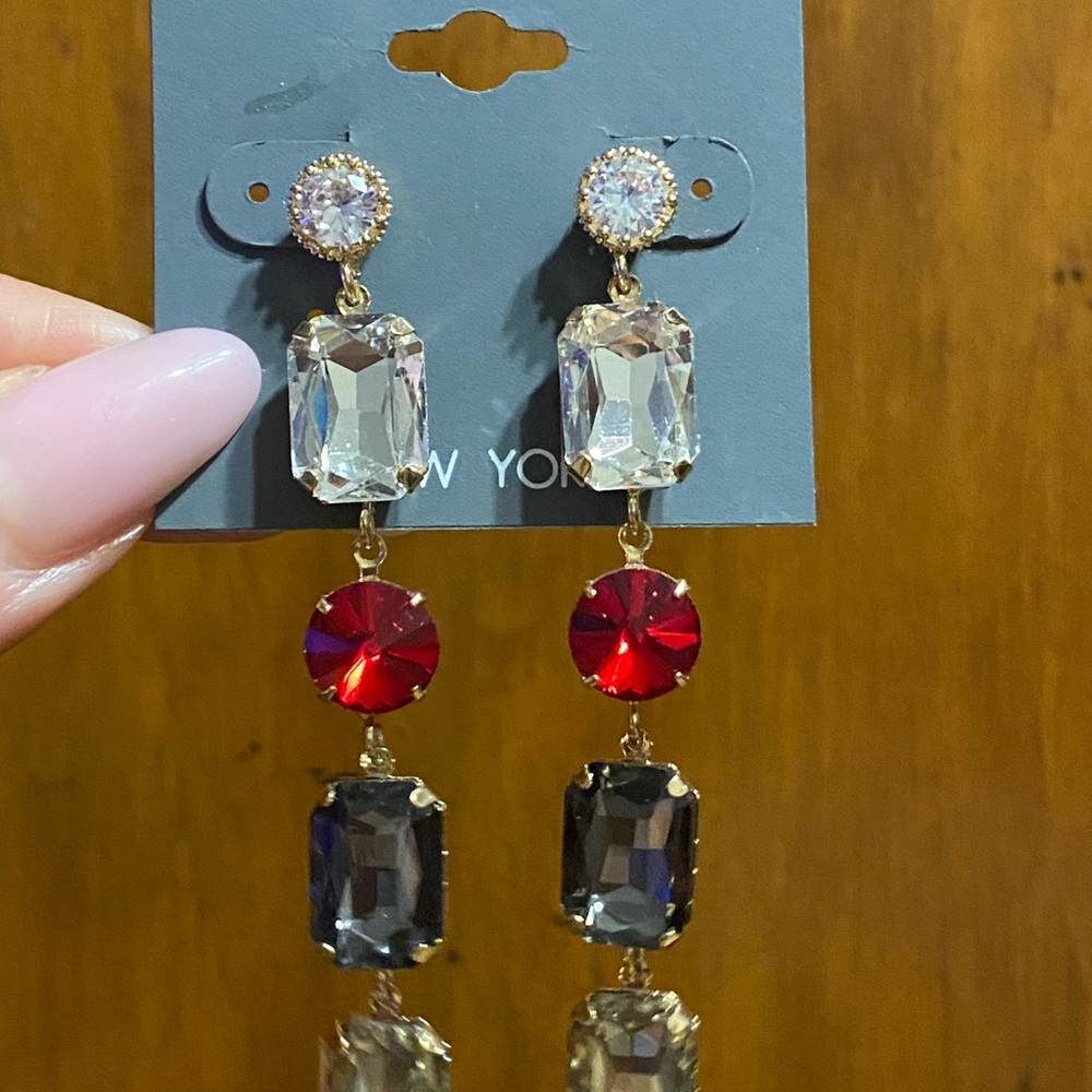 Cara New York Festive Crystal Drop Earrings Perfect for The Holidays
